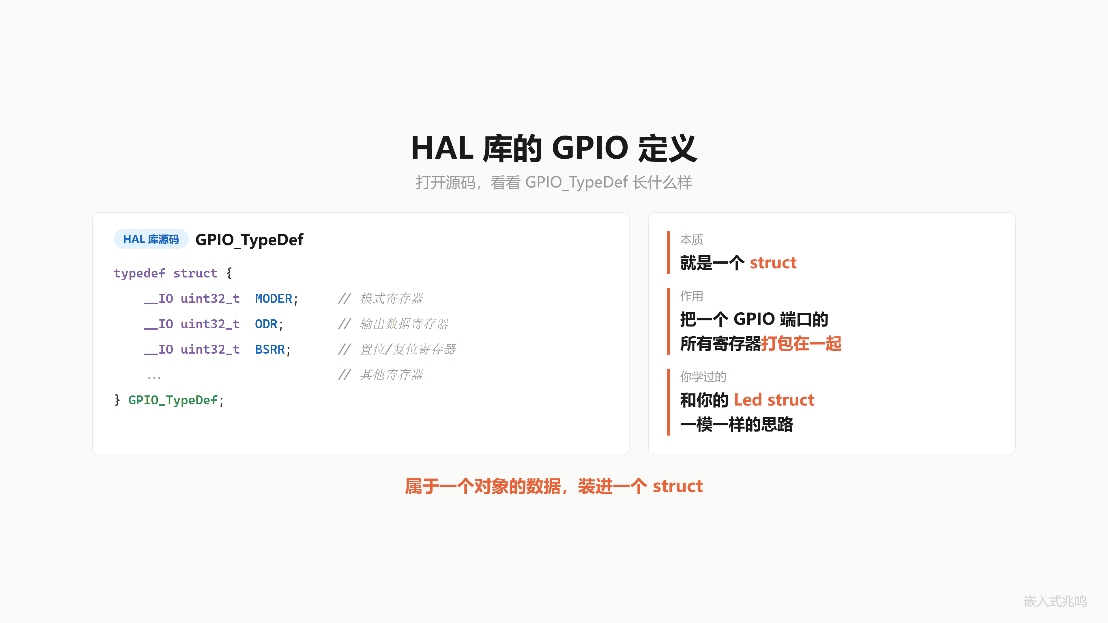 GPIO_TypeDef 就是 struct