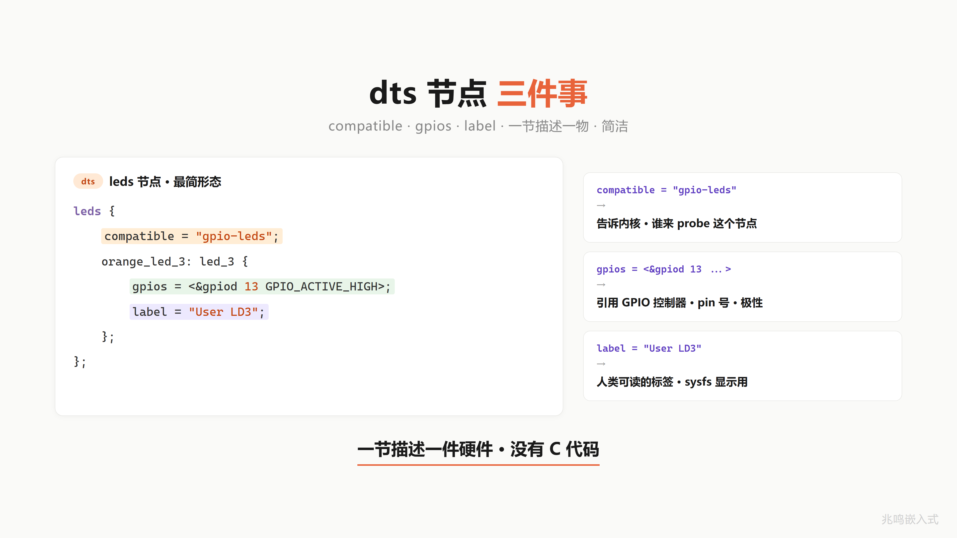 dts 节点·三件事